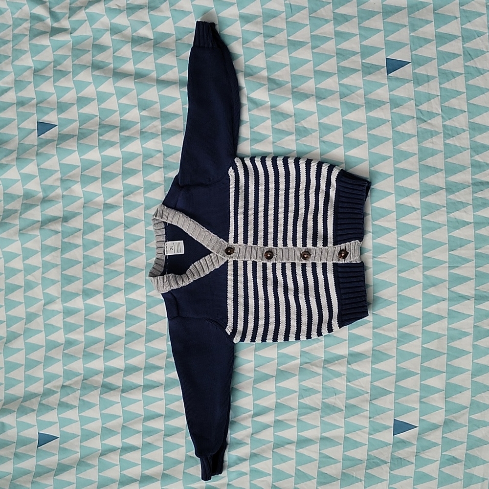 Carter's Toddler Knit Stripe Button Down Cardigan 2T